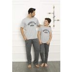 Baba Oğul Gri Aile Pijama Takım Ayrı Ayrı Satılır 50102
