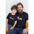 Baba Oğul King Prince Tshirt(Tek Ürün Fiyatıdır Kombin Yapmak Için 2 Adet Sepete Ekleyiniz) - 18 - 24 Ay - Siyah