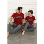 Baba Oğul Kırmızı Aile Pijama Takım Ayrı Ayrı Satılır 50102