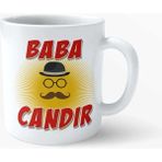 Babalar Günü Özel – Baba Candır Tasarımlı Porselen Kupa | Hediye Kupa - Beyaz- Renkli