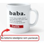 Babalar Günü Özel – Baba Tasarımlı Porselen Kupa | Hediye Kupa - 1 Adet - Beyaz- Renkli