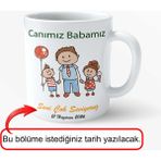 Babalar Günü Özel – Canımız Babamız Tasarımlı Porselen Kupa | Hediye Kupa - Beyaz