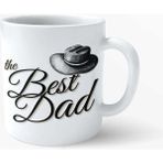 Babalar Günü Özel – The Best Dad Tasarımlı Porselen Kupa | Hediye Kupa - Beyaz- Renkli
