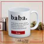 Babalar Günü Temalı Isimli Kişiye Özel Seramik Kupa Bardak-13 - 001 - Beyaz - 330 ml