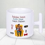 Babalar Günün Kutlu Olsun Canım Babam Yazılı Çay Kahve Seven Babalar Için Mükemmel Hediyelik T Kupa Bardak - Renkli - 300 ml