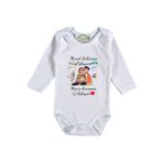 Babamın Oğluyum Annemin Aşkıyım Yazılı Kişiye Özel Bebek Zıbın, 3 Yaş, Beyaz