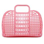 BABANA Jelly Bags - Yeniden Kullanılabilir Hediye Sepeti - Kız Plaj Çantası - Küçük Çocuk, Çocuk Jelly Cüzdan - Cadılar Bayramı, Gelin, Paskalya Sepeti, Soluk Pembe, Small