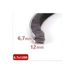 BABAWİCK Cam Balkon, Sürgülü Kapı Fitili, Kıl Fitil Taban 6,7 Mm, Yükseklik 12 Mm, Uzunluk 10 Metre 67x1200