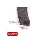 BABAWİCK Cam Balkon, Sürgülü Kapı Fitili, Kıl Fitil, Taban 6,7 Mm, Yükseklik 15 Mm, Uzunluk 10 Metre 67x1500