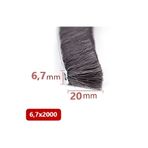BABAWİCK Cam Balkon, Sürgülü Kapı Fitili, Kıl Fitil Taban 6,7 Mm, Yükseklik 20 Mm, Uzunluk 10 Metre 67x2000