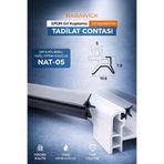 BABAWİCK EPDM Kauçuk Gri Kaplamalı Yağlı Tadilat Contası 10 Metre Nat-05 Uzun Ömürlü Kapı Pencere Fitili
