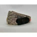 Babbelt Elastik Örgü Çocuk Kemeri Kahverengi/Beyaz Kırçıllı - Kahve Beyaz Kahve - 4 - 8 Yaş