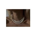 babel Gerçek İnci 4 Sıra Choker Kadın Tarz Kolye GİCHKK