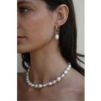 babel Hakiki Sertifikalı Barok İnci Kolye Küpe Seti GBİSRTFİKA