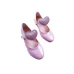 babelia Kız Çocuk Kalpli Babet Pembe 35