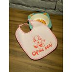 Babexi Bebek Mama Önlüğü Öpme Beni Pembe Desenli 20x25cm - Açık Pembe - 0 - 12 Ay