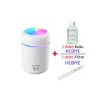 babikamium Hava Nemlendirme Beyaz Humidifier Buhar Makinası Ortam Oda Araba Araç Nemlendirici Işıklı