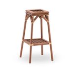 Babil Concept Alt Kısmı Konik Raflı Bambu Çiçeklik – El Yapımı Dekoratif Bitki Standı – Balkon, Veranda ve Kapalı Mekan Kullanımı