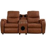 Babil İkili Sinema Koltuğu | Rehome İkili Koltuk | 205x97x110 Cm Kahverengi