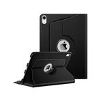 Babilden APPLE 11 inç iPad (A16) / iPad Air 10.9 inç/iPad 10.Nesil 10.9 Wi-Fi Yatay ve Dikey Standlı 360 Derece Döner Tablet Kılıfı Siyah