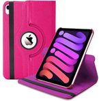 Babilden Apple iPad Yatay ve Dikey Standlı 360 Derece Döner Tablet Kılıfı (iPad Mini 6.Nesil 8.3 Pembe)
