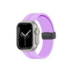 Babilden Apple Watch Series SE/11/10/9/8/7/6/5/4/3 ile Uyumlu Silikon Kordon 41mm/40mm/38mm (Lila, 38MM / 40MM / 41MM / (Series 10/11-42MM)