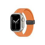 Babilden Apple Watch Series SE/11/10/9/8/7/6/5/4/3 ile Uyumlu Silikon Kordon 49mm/46mm/45mm/44mm (Turuncu, 44MM / 45MM /46MM / 49MM / (Series 1-3 - 42MM)