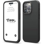 Babilden iPhone 12 Pro Max Kılıf İnce Sıvı Silikon 3 Katmanlı Tam Kaplamalı Yumuşak Jel Kauçuk Kılıf Kapak (Siyah (1))
