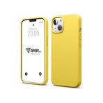 Babilden iPhone 13/14 Kılıf İnce Sıvı Silikon 3 Katmanlı Tam Kaplamalı Yumuşak Jel Kauçuk Kılıf Kapak (Açık Sarı (27))