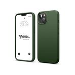Babilden iPhone 13/14 Kılıf İnce Sıvı Silikon 3 Katmanlı Tam Kaplamalı Yumuşak Jel Kauçuk Kılıf Kapak (Asker Yeşili (45))