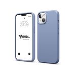Babilden iPhone 13/14 Kılıf İnce Sıvı Silikon 3 Katmanlı Tam Kaplamalı Yumuşak Jel Kauçuk Kılıf Kapak (Gökyüzü Mavisi (37))