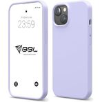 Babilden iPhone 13/14 Kılıf İnce Sıvı Silikon 3 Katmanlı Tam Kaplamalı Yumuşak Jel Kauçuk Kılıf Kapak (Koyu Lila (15))