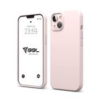 Babilden iPhone 13/14 Kılıf İnce Sıvı Silikon 3 Katmanlı Tam Kaplamalı Yumuşak Jel Kauçuk Kılıf Kapak (Kumpembe)