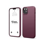 Babilden iPhone 13/14 Kılıf İnce Sıvı Silikon 3 Katmanlı Tam Kaplamalı Yumuşak Jel Kauçuk Kılıf Kapak (Mürdüm (22))