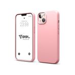Babilden iPhone 13/14 Kılıf İnce Sıvı Silikon 3 Katmanlı Tam Kaplamalı Yumuşak Jel Kauçuk Kılıf Kapak (Toz Pembe (7))