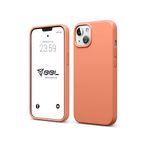 Babilden iPhone 13/14 Kılıf İnce Sıvı Silikon 3 Katmanlı Tam Kaplamalı Yumuşak Jel Kauçuk Kılıf Kapak (Turuncu (8))