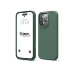 Babilden iPhone 14 Pro Max Kılıf İnce Sıvı Silikon 3 Katmanlı Tam Kaplamalı Yumuşak Jel Kauçuk Kılıf Kapak (Yeşil (42))