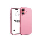 Babilden iPhone 16 Plus Kılıf İnce Sıvı Silikon 3 Katmanlı Tam Kaplamalı Yumuşak Jel Kauçuk Kılıf Kapak (Toz Pembe (7))