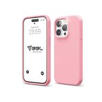 Babilden iPhone Kılıf İnce Sıvı Silikon 3 Katmanlı Jel Kauçuk (Toz Pembe (7), iPhone 13 Pro)