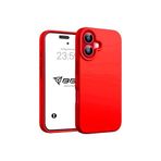 Babilden iPhone Kılıf İnce Sıvı Silikon 3 Katmanlı Tam Kaplamalı Yumuşak Jel Kauçuk Kılıf Kapak, Açık Kırmızı (iPhone 16 3)