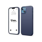 Babilden iPhone Kılıf İnce Sıvı Silikon 3 Katmanlı Tam Kaplamalı Yumuşak Jel Kauçuk Kılıf Kapak, Açık Lacivert (iPhone 14 Plus) (5)