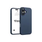 Babilden iPhone Kılıf İnce Sıvı Silikon 3 Katmanlı Tam Kaplamalı Yumuşak Jel Kauçuk Kılıf Kapak, Açık Lacivert (iPhone 16 Plus 5)