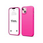 Babilden iPhone Kılıf İnce Sıvı Silikon 3 Katmanlı Tam Kaplamalı Yumuşak Jel Kauçuk Kılıf Kapak, Açık Pembe (iPhone 15 17)