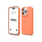 Babilden iPhone Kılıf İnce Sıvı Silikon 3 Katmanlı Tam Kaplamalı Yumuşak Jel Kauçuk Kılıf Kapak, Açık Turuncu (iPhone 11 Pro Max 19)