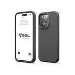 Babilden iPhone Kılıf İnce Sıvı Silikon 3 Katmanlı Tam Kaplamalı Yumuşak Jel Kauçuk Kılıf Kapak, Antrasit Siyah (iPhone 11 Pro) (50)