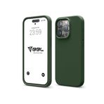 Babilden iPhone Kılıf İnce Sıvı Silikon 3 Katmanlı Tam Kaplamalı Yumuşak Jel Kauçuk Kılıf Kapak, Asker Yeşili (iPhone 11 Pro Max 45)