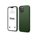Babilden iPhone Kılıf İnce Sıvı Silikon 3 Katmanlı Tam Kaplamalı Yumuşak Jel Kauçuk Kılıf Kapak, Asker Yeşili (iPhone 14 Plus 45)