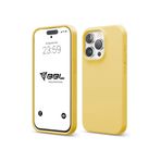 Babilden iPhone Kılıf İnce Sıvı Silikon 3 Katmanlı Tam Kaplamalı Yumuşak Jel Kauçuk Kılıf Kapak, Bal (iPhone 13 Pro 28)