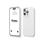 Babilden iPhone Kılıf İnce Sıvı Silikon 3 Katmanlı Tam Kaplamalı Yumuşak Jel Kauçuk Kılıf Kapak, Beyaz (iPhone 15 Pro Max) (2)