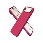 Babilden iPhone Kılıf İnce Sıvı Silikon 3 Katmanlı Tam Kaplamalı Yumuşak Jel Kauçuk Kılıf Kapak (Bordo, iPhone 17 Pro)